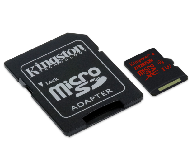 KINGSTON 128GB microSDXC UHS-I Class U3 90MB/s read, 80MB/s write + SD Adapter (SDCA3/128GB) - 286506 - zdjęcie 2